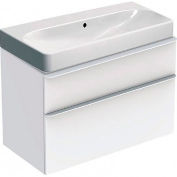 Тумба с раковиной SMYLE SQUARE 90 500.251.01.1+ 500.354.00.1 белый глянец