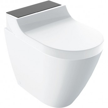 Унитаз-биде напольный GEBERIT AQUACLEAN TUMA COMFORT 146.310.SJ.1 панель черное стекло