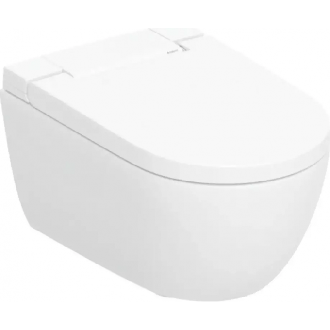 Унитаз-биде подвесной GEBERIT AQUACLEAN ALBA , KeraTect, накладка белая 146.350.01.1